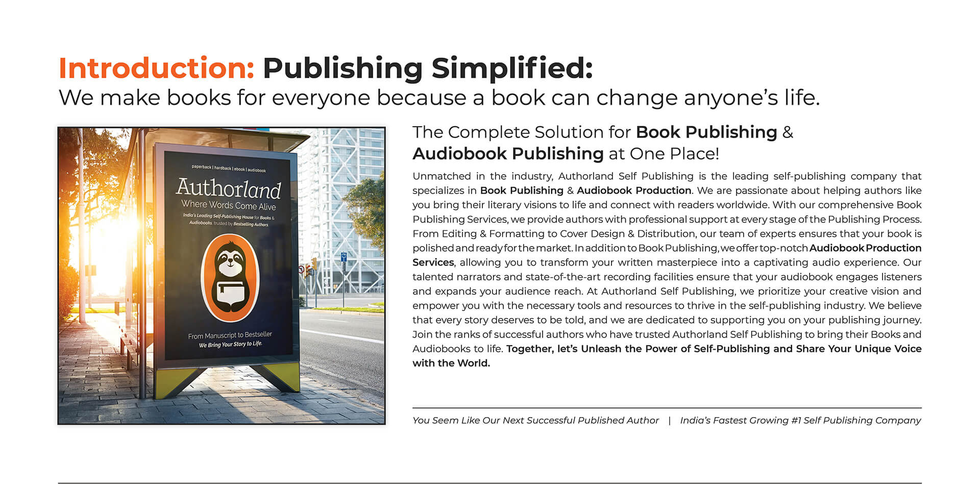Authorland Self Publishing – India’s Leading Self-Publishing Company for Books and Audiobooks | Publish, Promote & Broadcast Your Story with Expert Book & Audiobook Services. India’s Leading Self-Publishing Company, Book Publishing Services, Audiobook Production Services, Publish Promote Broadcast, Self Publishing for Authors, Expert Publishing Support, From Manuscript to Bestseller